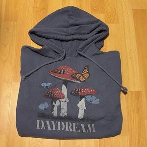 Hollister Oversized Mushroom Print Graphic Hoodie
